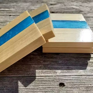 Modern Square Shape <b>Resin</b> Wood Modern Handmade Eco-Friendly Reusable <b>Table</b> <b>Top</b> Coaster High Quality Mats & Pads Coasters - Product Image 1
