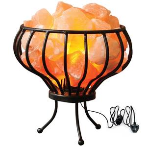 Lampes à panier à tige de fer large avec morceaux de sel dans des tailles personnalisées, lampes à sel Offre Spéciale, lampes à sel au meilleur prix - Product Image 1