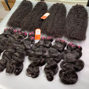 Cabello Vietnamita Virgen Ondulado y Rizado, Cabello Remy con Cutícula Completa Alineada, Trama Doble a Máquina, Paquete de 100g, Proveedor Mayorista - Product Image 1