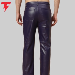 <b>Men</b> <b>Leather</b> <b>Pants</b> Soft <b>Leather</b> Slim Fit Casual Trousers Comfortable Durable Modern Stylish Everyday Wholesale Clothing - Product Image 2