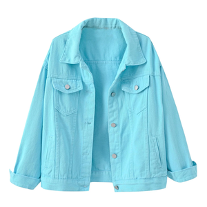 Premium Quality Women's Plus Size Stylish Solid Washed <b>Denim</b> <b>Jacket</b> Customized Design Breathable Eco-Friendly Quick Dry Winter - Product Image 2
