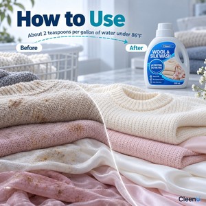 Detergente per Lana 500ml pH Neutro Senza Enzimi per Lana Merino, Cashmere e Seta, Etichetta Privata OEM - Product Image 4