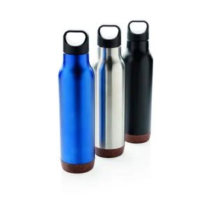 Bottiglia Termica Personalizzata in Acciaio Inossidabile Anti-Goccia con Tappo in Sughero per Merchandising - Product Image 4
