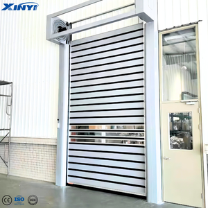 Porte roulante industrielle en alliage d'aluminium au design moderne, coupe-vent, ouverture rapide, adaptée au <span class=keywords><strong>garage</strong></span> et à la boutique - Product Image 3