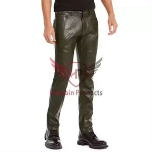 Premium Pakistani-Made Venta al por mayor de cuero de vaca Pantalones de motocicleta para hombres Pantalones de cuero pakistaníes Pantalones de cuero al por mayor - Product Image 1