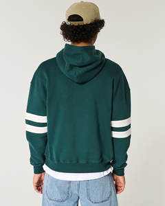 Sweat-shirts à capuche pour hommes 100% coton avec logo personnalisé, épaules tombantes, double pull, pull oversize, sweat-shirt lourd pour hommes - Product Image 5