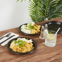 Groothandel Custom Take Away Food Container Wegwerp Eco-Vriendelijke 8 Inch Mfpp Plaat Magnetron Plastic Fruit Lade Voor Feest