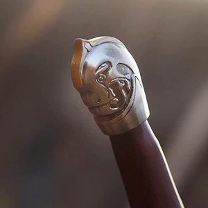 Hacha de Acero de Damasco con Mango de Madera, Hecha a Mano, de Grado Industrial, Personalizada, Pedidos al por Mayor, Servicio OEM ODM, para Acampar, Cortar Cuero, con Funda - Product Image 4