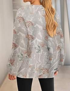 Sudadera de Felpa Suave y Acogedora de 480 g/m² para Mujer, Nueva Llegada, Personalizada, de Alta Calidad, con Estampado de Piel de León, Corte Holgado, Cuello Alto Simulado - Product Image 2