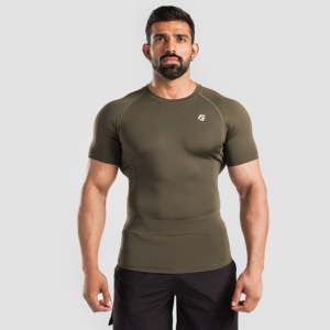 Camiseta de Compresión de Manga Corta GA Olive Knitted - Product Image 2