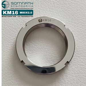 Tuercas de bloqueo KM16 de alta calidad M80X2 Tuerca de bloqueo de eje de cojinete métrico de precisión para montaje seguro de acero inoxidable - Product Image 4