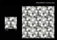 300x300/400x400mm Carreaux de parking en céramique émaillée rustique gris foncé rustique rugueux pour une utilisation à l'extérieur