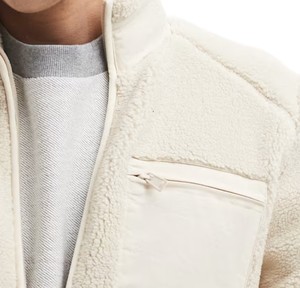 <b>Mens</b> Pullover Hoodies Winter Coat Polar Fleece 100% Cotton Solid Color Fleece Zip up Thermal <b>Jacket</b> Customized <b>Sherpa</b> Fur <b>Jacket</b> - Product Image 6