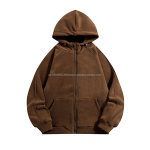600g Heavyweight Soft 95% polyester 5% spandex Fleece <b>Hooded</b> Zipper Sweatshirt Men's Warm No Drawstring <b>Zip</b> Up Hoodies - Product Image 1