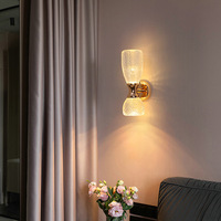 Lampu dinding Eropa mewah Modern lampu akrilik perlengkapan lampu dinding Prancis