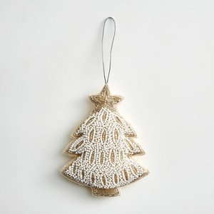 Adornos de árbol de Navidad hechos a mano con cuentas bordadas, decoración colgante de Navidad, tamaño y precio personalizados - Product Image 3