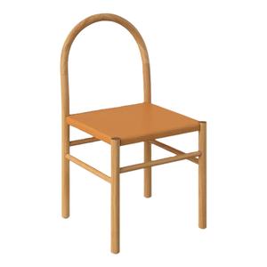Élégante chaise de salle à manger scandinave conçue avec un cadre en bois et un siège en cuir Pu pour des expériences culinaires raffinées à la maison - Product Image 1