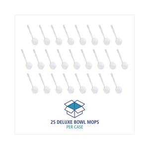 Mopa de Plástico Deluxe Boardwalk de 12 Pulgadas con Cabezal de Mopa de 2 Pulgadas, Blanca, 25/Caja - Mopa Plana con Cubeta para Uso Doméstico - Product Image 4