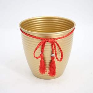 Jarrón de mesa con acabado brillante, Decoración de mesa pulida de Metal dorado, decoración Art Deco para el hogar para sala de estar, jarrón de Metal - Product Image 3