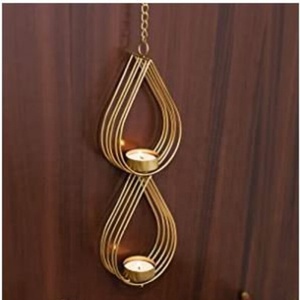 Lanterne en fer Diyas lampe à huile Pooja accessoires tenture murale Diyas fonction de mariage articles décoratifs chauffe-plat bougeoir - Product Image 2