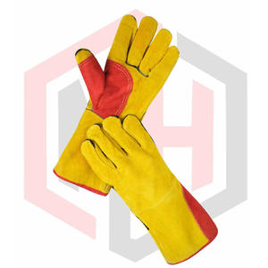 Guantes de trabajo de cuero antifuego de MOQ bajo Guantes DE SEGURIDAD DE PREVENCIÓN DE cortes para hombres para industrial - Product Image 4