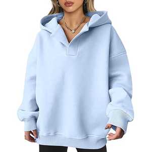 2025 nouveau à la mode en gros personnalisé partout entièrement impression sweats à capuche pour femmes coupe ample à capuche goutte épaule plaine sweats à capuche vierges - Product Image 5