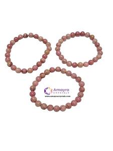 Bracelet de pierres précieuses rhodocrisite Bracelets de cristaux naturels faits à la main Bijoux en agate faits à la main en gros de cristaux Amayra E - Product Image 5