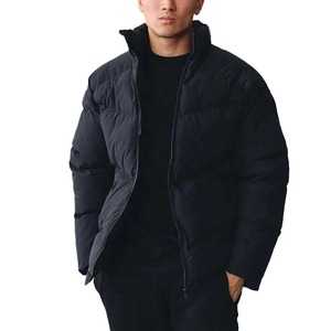 Custom High Quality <b>Men</b> Puffer <b>Jacket</b> Winter Stand Collar Warm Breathable Polyester Nylon OEM Wholesale Manufacturer - Product Image 1