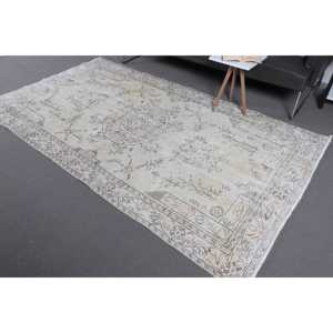 พรมวินเทจขนาด 4.8x8.6 ฟุต พรมตุรกี พรมขนสัตว์ขอบสีขาว - Product Image 2