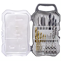 Ensemble de forets à combinaison de 31 pièces, kit de tournevis et foret plat, ensemble de forets de menuiserie pour bois, métal, maçonnerie