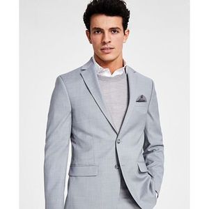 Giacca da Completo Bar III da Uomo in Tessuto Sharkskin, Vestibilità Skinny, Colore Grigio, Taglia 40 - Product Image 2