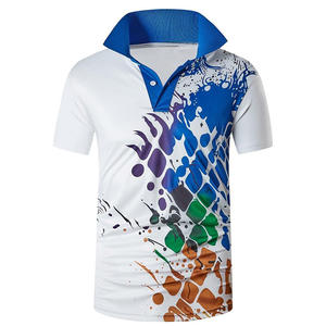 T-Shirt Homme Manches Courtes en Soie Glacée Couleur Unie Été Casual Tops Lapel Button Stretch Confortable pour Polo Top Grande Taille - Product Image 3