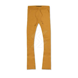 Pantalones de chándal apilados para hombre ajustados a la moda superventas para ropa informal, pantalones lavados cómodos para hombre - Product Image 1