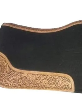 Venta caliente de fieltro de lana negro Premium de Nueva Zelanda/almohadilla de sillín occidental Vardhman, diseño de parche de cuero al por mayor fabricantes - Product Image 3