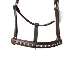 Offre Spéciale Showman haute qualité Bling cuir muserolle licou différentes couleurs avec raccords en laiton massif divers prix - Product Image 3