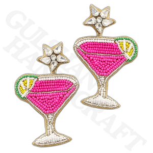 Pendientes Ligeros de Cuentas de Vidrio Bordadas con Flores Bohemias, Hechos a Mano, Multicolores, con Intrincado Trabajo Artesanal para Mujer - Product Image 4