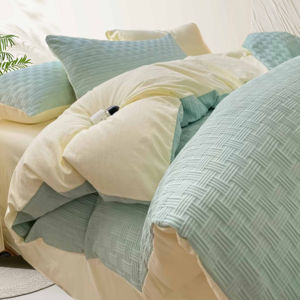 Parure de lit 4 pièces en coton de haute qualité, imprimée, confortable, de luxe, nouvelle collection, unie, élégante et de qualité supérieure, vente en gros personnalisée - Product Image 1