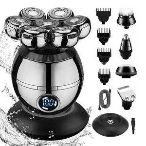 Rasoir Électrique Rotatif Étanche 5-en-1 pour Hommes, Kit de Rasage Tête Chauve avec 7 Têtes de Coupe Flottantes, Fonction Cinq Lames IPX7 - Product Image 2