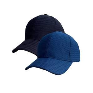 Gorra de béisbol de tela de rizo de 5 paneles personalizada al por mayor 100% poliéster impermeable corte láser agujero perforado deportes papá sombrero con logotipo - Product Image 1