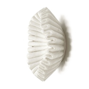 Vajilla de diseño de lujo, cuenco ondulado de mármol blanco para servir comida, cuenco de baratija para decoración del hogar del fabricante indio - Product Image 5