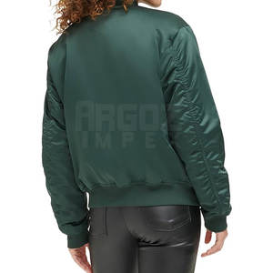 Meilleur prix, blouson bombardier confortable à col montant pour femme, veste d'extérieur en tricot respirant de marque privée pour l'hiver - Product Image 3