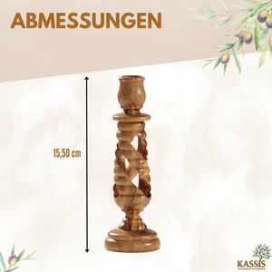 เชิงเทียนไม้มะกอกที่ทันสมัย, 15.50ซม - Product Image 3