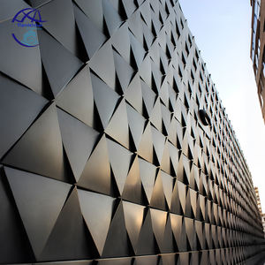 Kustom penanda Panel logam aluminium komersial bangunan kisi-kisi PVDF bubuk pelapis Anodized Panel tirai dinding - Product Image 1