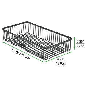 Panier de rangement de cuisine en métal de haute qualité en forme de rectangle avec revêtement en poudre noire organisateur attrayant à vendre - Product Image 5