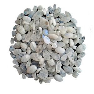 Pierre naturelle Pierre de lune arc-en-ciel cristal Mix Shape Loose Gemstone Cabochon pierre précieuse cristal de guérison Toutes les formes Cabochon - Product Image 5