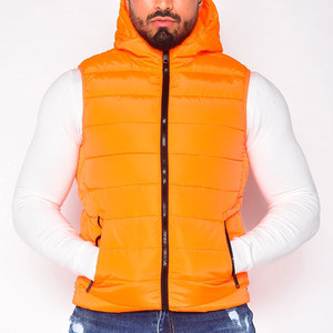 Gilet matelassé imperméable à capuche en toile, tissu confortable, couleur unie, services OEM, style streetwear, vente chaude - Product Image 6
