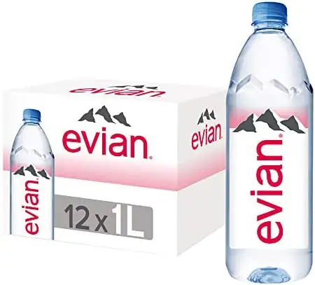 Evian acqua di sorgente naturale (1.5L / 12pk), prezzi per acqua in bottiglia all'ingrosso Evian, acqua minerale Evian 330 ml in bottiglia per animali domestici