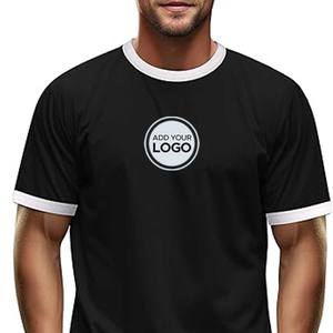 T-shirt en coton biologique 50/50 poly, logo personnalisé, manches courtes, t-shirt en coton filé à l'anneau, t-shirt doux, t-shirt à col rond - Product Image 3