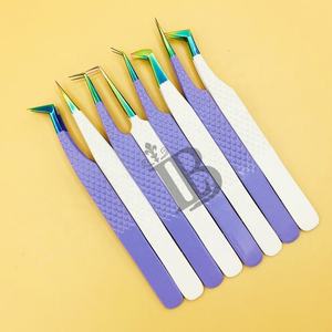 Pince à cils de qualité supérieure pour extensions de cils, pince à cils en vison, pince volume russe, pince volume Boot, en acier inoxydable, offre avec logo - Product Image 1