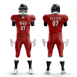 Envío gratis 100% poliéster fútbol americano Jersey pantalones cortos conjunto malla transpirable frontal personalizado de talla grande ropa de fútbol - Product Image 4